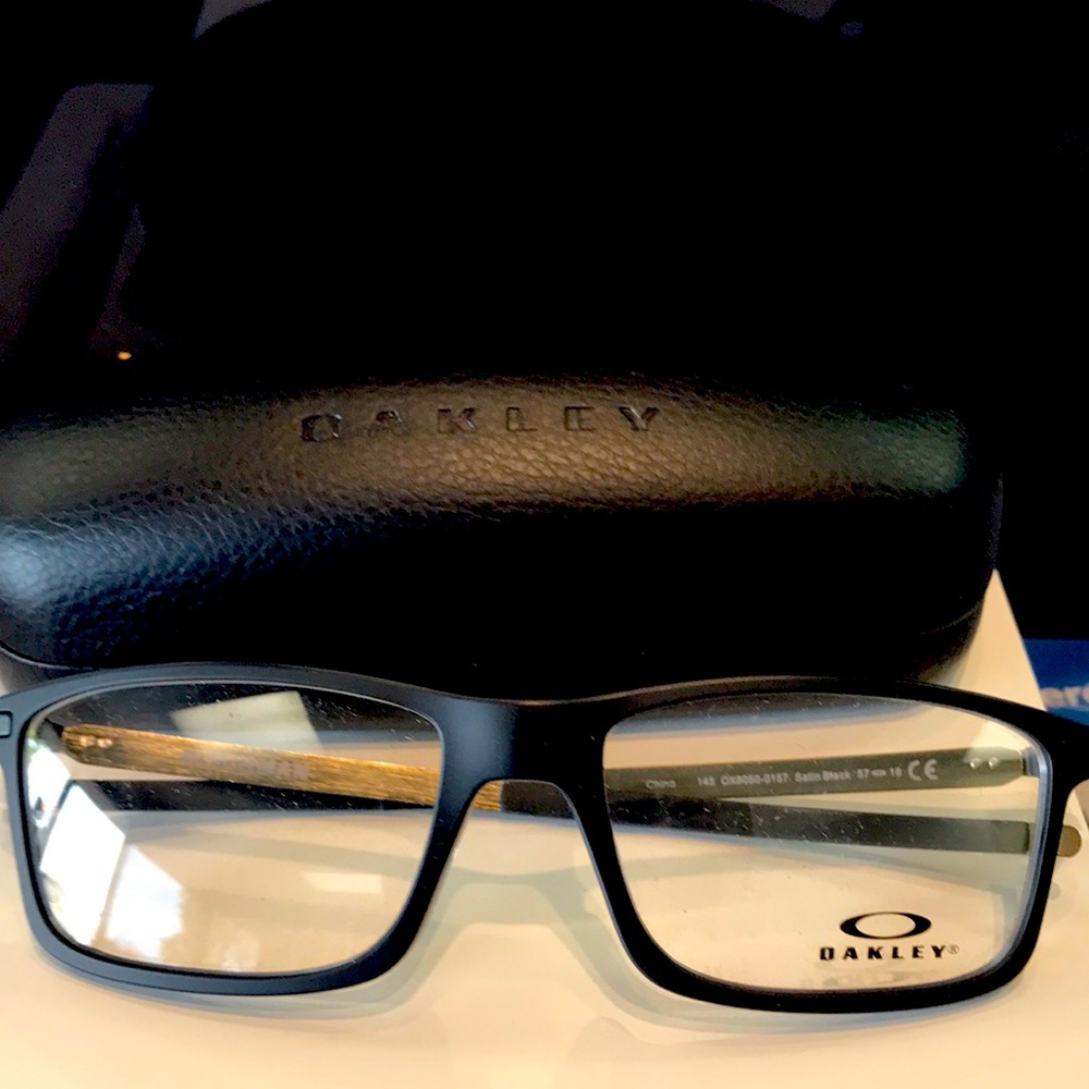 RARE Oakley pitchman model OX8050 satin Black Men's Glasses 57 eye